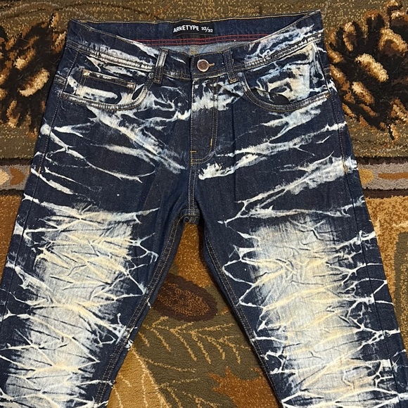 Arket Blue Straight Jeans‎ with Acid-Wash Effect - Picture 3 of 7